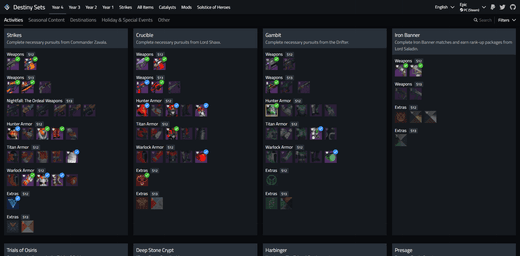 Destiny Sets preview
